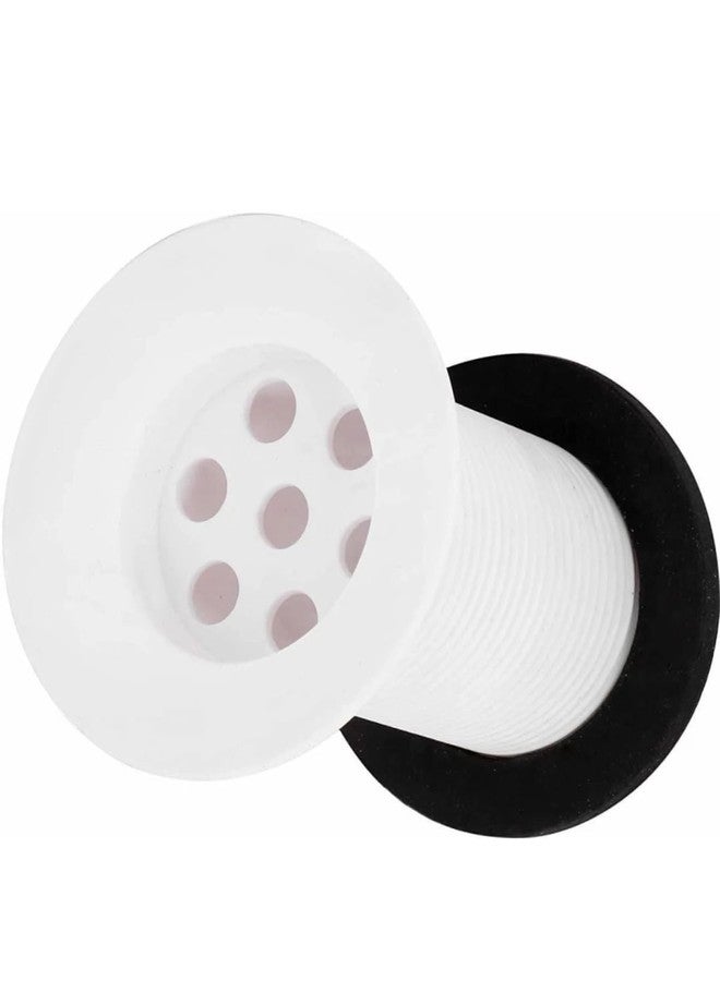 Well Set محول وموصل برغي صغير مقاوم للماء من ويل سيت للأنابيب، وصلة تصريف بيضاء لحوض الغسيل/شبكة حوض الغسيل/وصلة تصريف حوض الغسيل/صنبور خرطوشة (عبوة من قطعتين) - Image 2